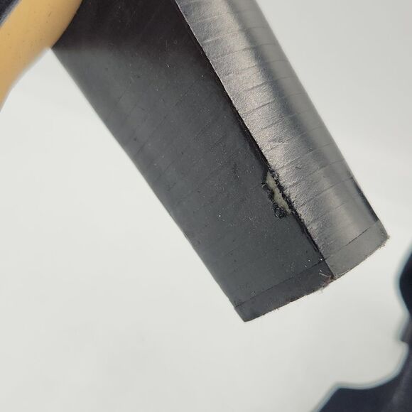 VINCE CAMUTO Conley Black Leather Suede Peep-Toe - Picture 9 of 9